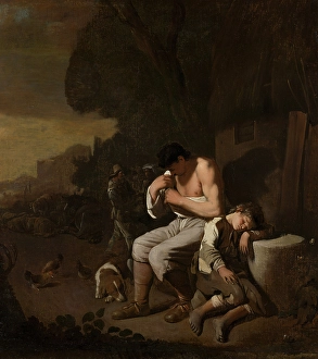 Removing Prints: A Sleeping Boy and a Man Removing Fleas from Himself. Creator: Michiel Sweerts