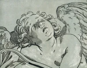A sleeping cupid, 1630-45. Creator: Bartolomeo Coriolano