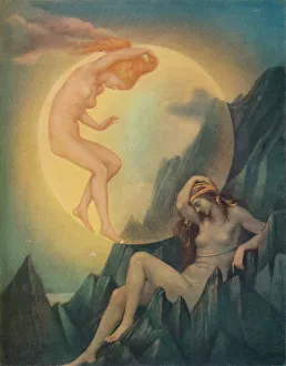 Mystery Prints: Sleeping Earth and Wakening Moon, c1905. Artist: Mary Evelyn De Morgan