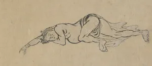 Sleeping Man, late 18th-early 19th century. Creator: Hokusai Sleeping Man, late 18th-early 19th century. Creator: Hokusai