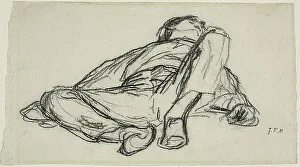Lying On Back Prints: Sleeping Peasant, c. 1865. Creator: Jean Francois Millet