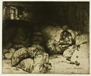 The Sleeping Rag Vendor, 1902. Creator: Donald Shaw MacLaughlan