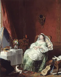 The sleeping reader. Creator: Ecole Francaise