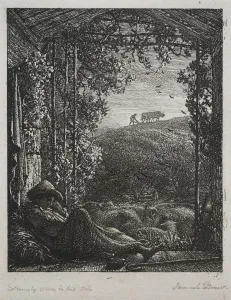 The Sleeping Shepherd, 1857. Creator: Samuel Palmer (British, 1805-1881)