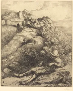 Sleeping Shepherd (Le repos du berger). Creator: Alphonse Legros