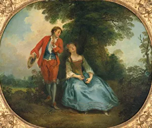 Nicolas 1690 1743 Prints: Sleeping Shepherdess, ca 1730. Artist: Lancret, Nicolas (1690-1743)