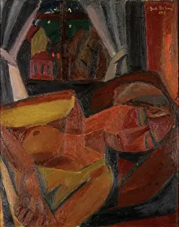 Asleep Prints: Sleeping woman, 1919. Creator: Gustave De Smet