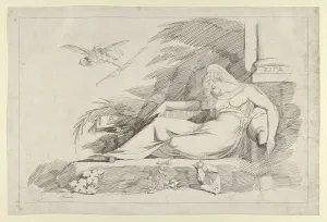Bow And Arrow Collection: Sleeping Woman with a Cupid (Hush), 1780-90. Creator: Henry Fuseli