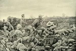 R Caton Woodville Gallery: Sleepless Mafeking - Hot Work in the Trenches, 1900. Creator: Richard Caton Woodville II