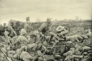 Transvaal Prints: Sleepless Mafeking - Hot Work in the Trenches, 1900. Creator: Richard Caton Woodville II