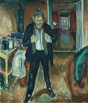 Edvard Munch Gallery: Sleepless Night. Self-Potrait in Inner Turmoil. Artist: Munch, Edvard (1863-1944)