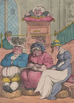 Congregation Gallery: A Sleepy Congregation, February 12, 1811. February 12, 1811. Creator: Thomas Rowlandson