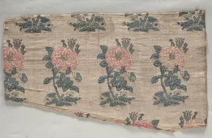 Brocaded Prints: Sleeve with rose bushes and butterflies, early 1600s. Creator: Unknown