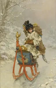 The Sleigh Ride. Artist: Kaemmerer, Frederik Hendrik (1839-1902)