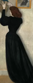 Mourning Dress Gallery: Slender Woman with Vase, 1894. Creator: Jozsef Rippl-Ronai