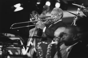 Trombonist Prints: Slide Hampton Big Band, North Sea Jazz Festival, Netherlands, 1993. Creator: Brian Foskett