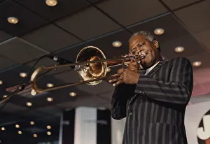 Trombonist Prints: Slide Hampton, Jazz Inn Party, Nordwijk, Netherlands, 1989. Creator: Brian Foskett