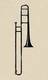 Musical Educator Prints: Slide Trombone, 1910. Creator: Unknown