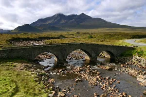 Flowing Prints: Sligachan Bridge and Sgurr nan Gillean, Skye, Highland, Scotland