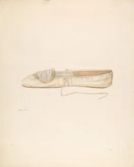 Laces Prints: Slipper, c. 1939. Creator: Nancy Crimi