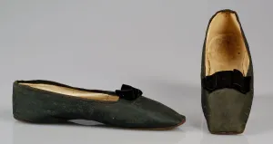 Wool Gallery: Slippers, American, 1835-50. Creator: Unknown