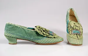 Buckles Gallery: Slippers, American, 1870-75. Creator: Unknown