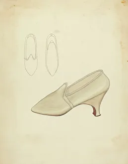 Slippers Prints: Slippers, c. 1940. Creator: Doris Beer