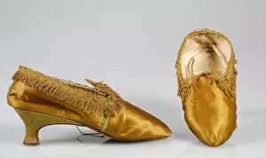 High Heels Collection: Slippers, European, 1780-89. Creator: Unknown