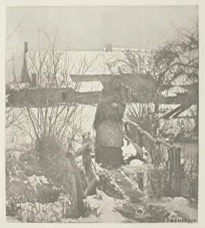Slippy Prints: A Slippery Path - Winter Scene (Norfolk), c. 1883 / 87, printed 1888