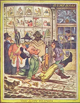 Slippy Prints: Very Slippy Weather, 1808. Artist: James Gillray
