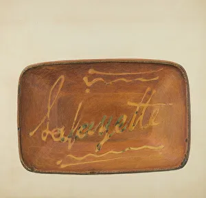 Weiss Fred Prints: Slipware Platter, probably 1936. Creator: Fred Weiss