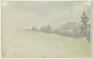 Meadow Prints: Sloping meadow, 1882. Creator: Jacob Hoffmann