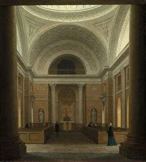 Heinrich Hansen Prints: The Slotskirken of Christiansborg, Copenhagen, c. 1850s. Creator: Heinrich Hansen (Danish