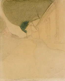 Schjerfbeck Helene Prints: Slottsgränd, Tammisaari, 1918. Creator: Helene Schjerfbeck
