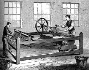Mechanisation Prints: The Slubbing-Billy, c1880