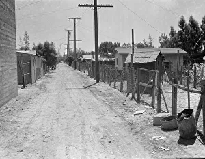 The slums of Brawley, Homes of Mexican field workers, Imperial Valley, California, 1935. Creator: Dorothea Lange