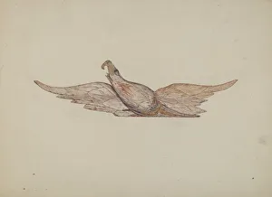 Harriette Gale Prints: Small Carved Bellamy Eagle, c. 1939. Creator: Harriette Gale