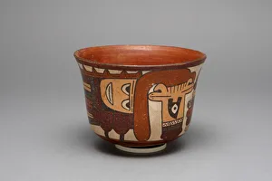 Small Cup Depicting a Costumed Ritual Performer, 180 B. C. / A. D. 500. Creator: Unknown