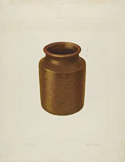 Ludmilla Calderon Prints: Small Earthen Jar, 1935/1942. Creator: Ludmilla Calderon