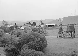 Water Tower Prints: Small farm in the coast range foothills