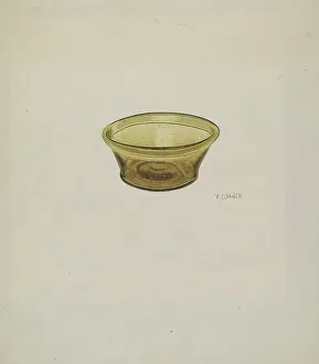 V L Vance Prints: Small Glass Bowl, c. 1940. Creator: V. L. Vance