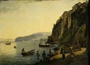Russian Painting Of 19th Cen Collection: The Small Harbour at Sorrento, 1826. Creator: Shchedrin, Sylvester Feodosiyevich (1791-1830)