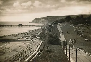 Small Hope Bay and Shanklin Pier, I. W. from Cliff Walk, c1920. Creator: Unknown