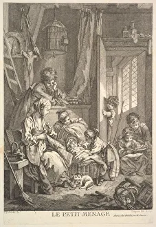 Jacques Gabriel Prints: The Small Household, mid to late 18th century. Creator: Jacques Gabriel Huquier