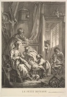 The Small Household, mid to late 18th century. Creator: Jacques Gabriel Huquier