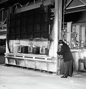 Steelworker Prints: The small ingot furnace, Park Gate Iron & Steel Co, Rotherham, South Yorkshire, 1964