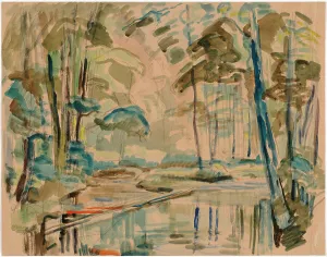1919 Prints: Small Lake, 1919. Creator: Magnus Enckell