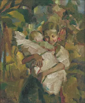 Affectionate Prints: Small Nurse, 1927. Creator: Gustav Mally