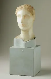 Polychrome Prints: Small Parian Head, Late 3rd century BCE. Creator: Unknown