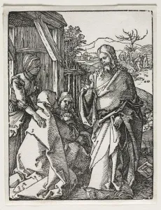 The Small Passion: Christ Taking Leave of the Virgin. Creator: Albrecht Dürer (German The Small Passion: Christ Taking Leave of the Virgin. Creator: Albrecht Dürer (German